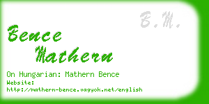 bence mathern business card